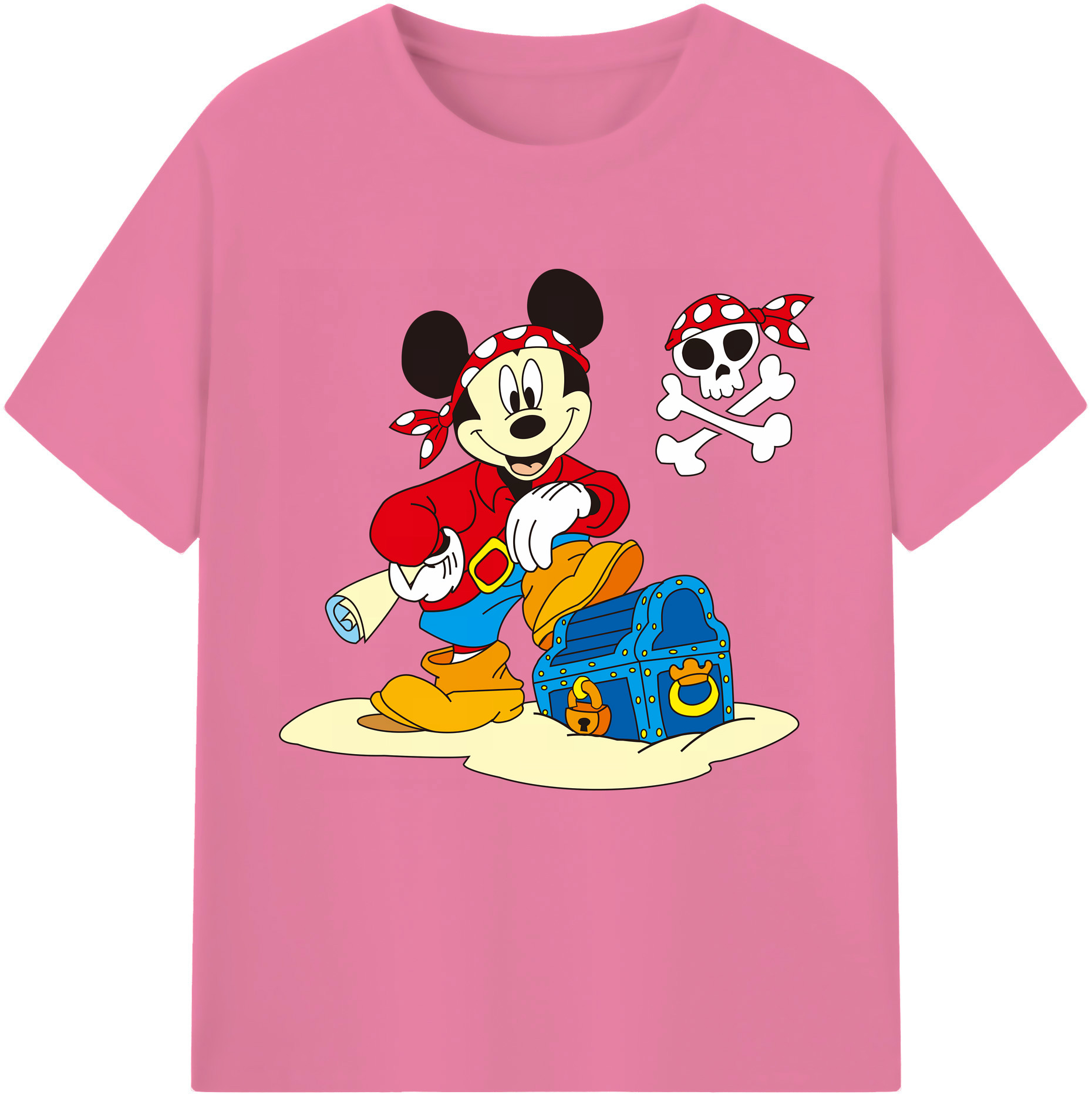 （画像用） ミッキーマウス Mickey Mouse 綿100％半袖Tシャツ（フロントプリント）